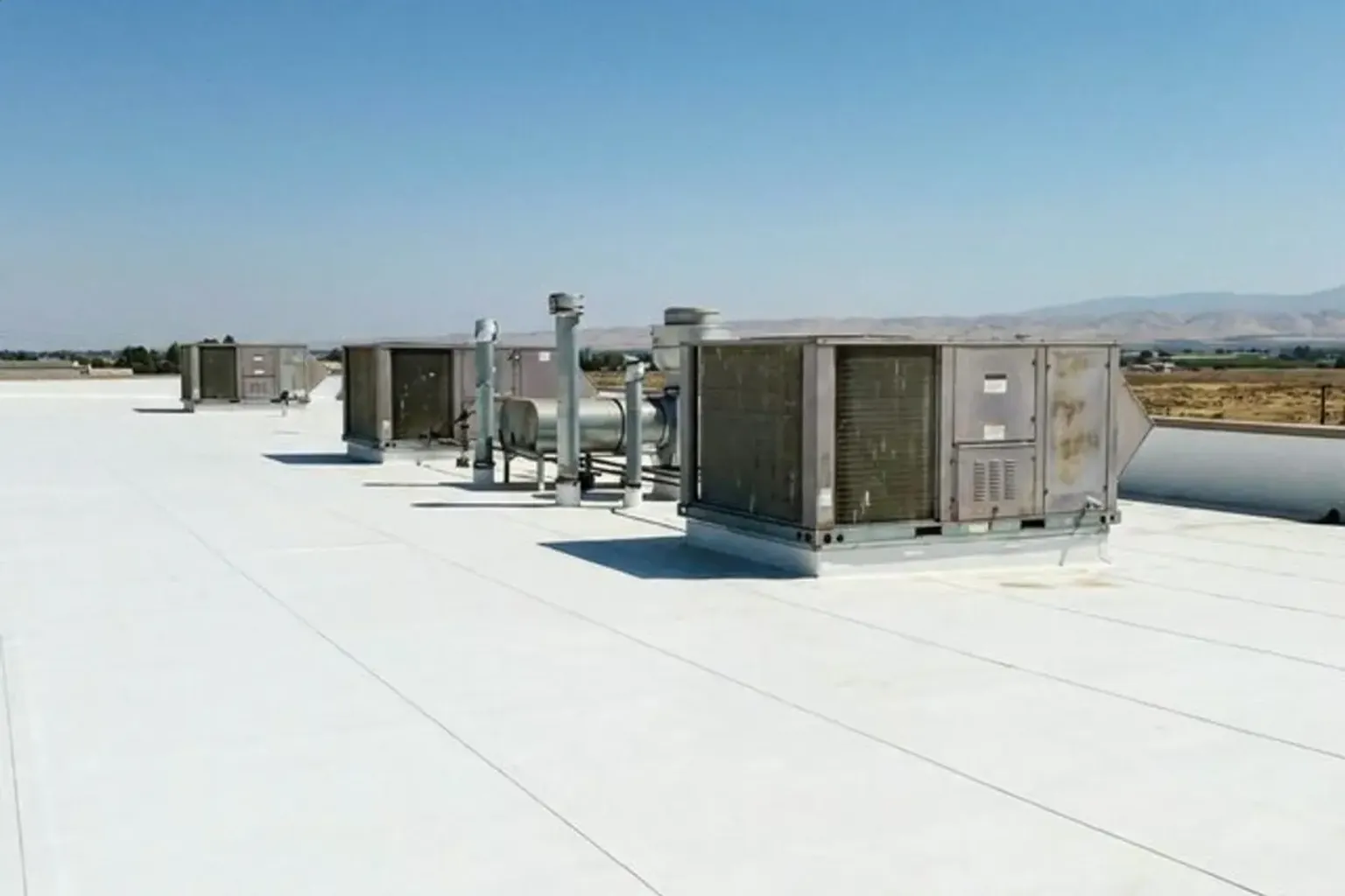 Commercial flat roofing installation in Provo, Utah